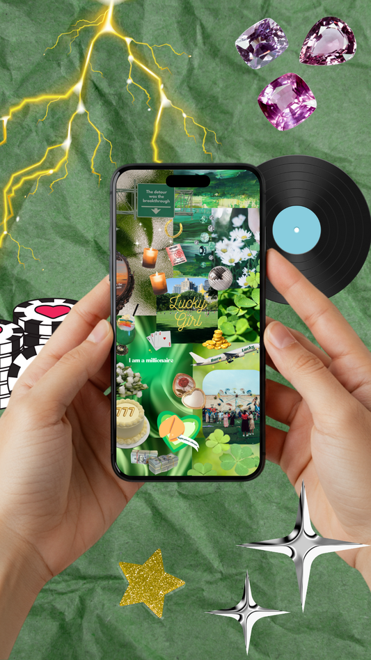 Lucky Girl Green Vision Board