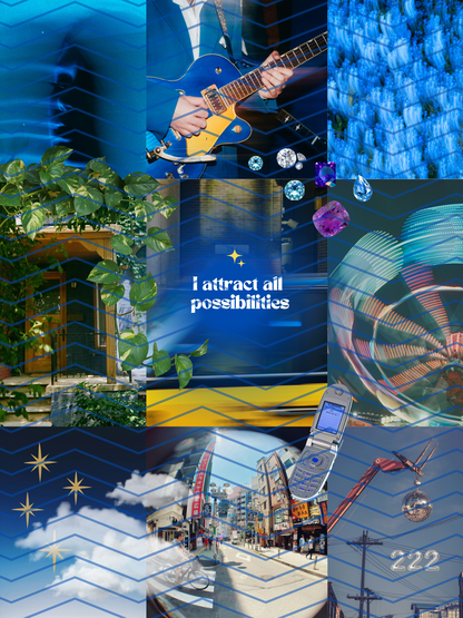 Cool Girl Blue Vision Board