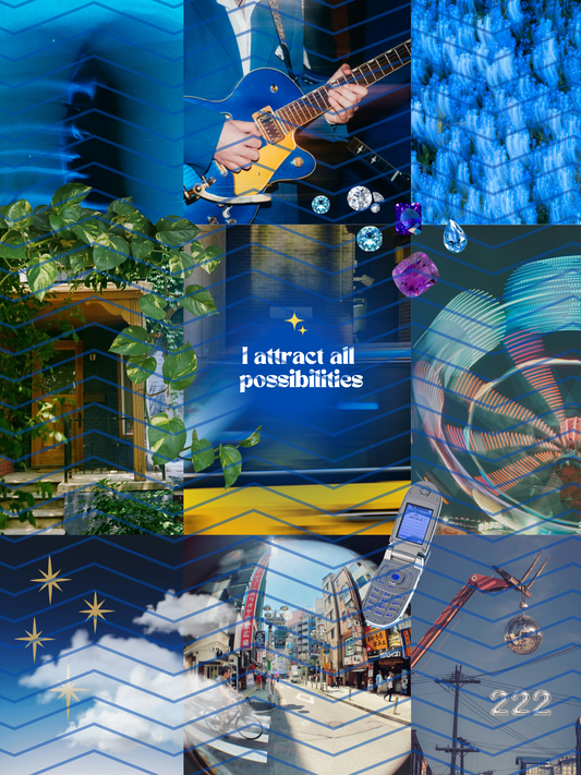 Cool Girl Blue Vision Board