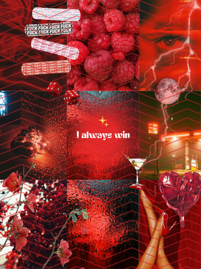 Hot Girl Red Vision Board