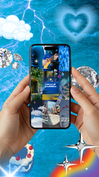 Cool Girl Blue Vision Board